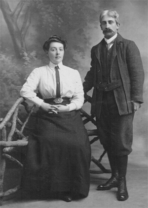 Harry and Hetty Turnham in his studio